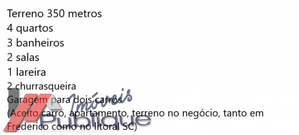LINDA CASA EM ALVENARIA Á VENDA COM 156 M